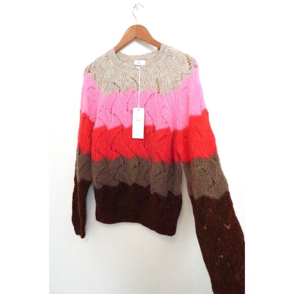 CLOSED Ethical Mohair Alpaca Blend Stripe Sweater Jumper Farfetch M NWT $395 - Picture 5 of 13